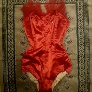 Custom Red Satin Bodice